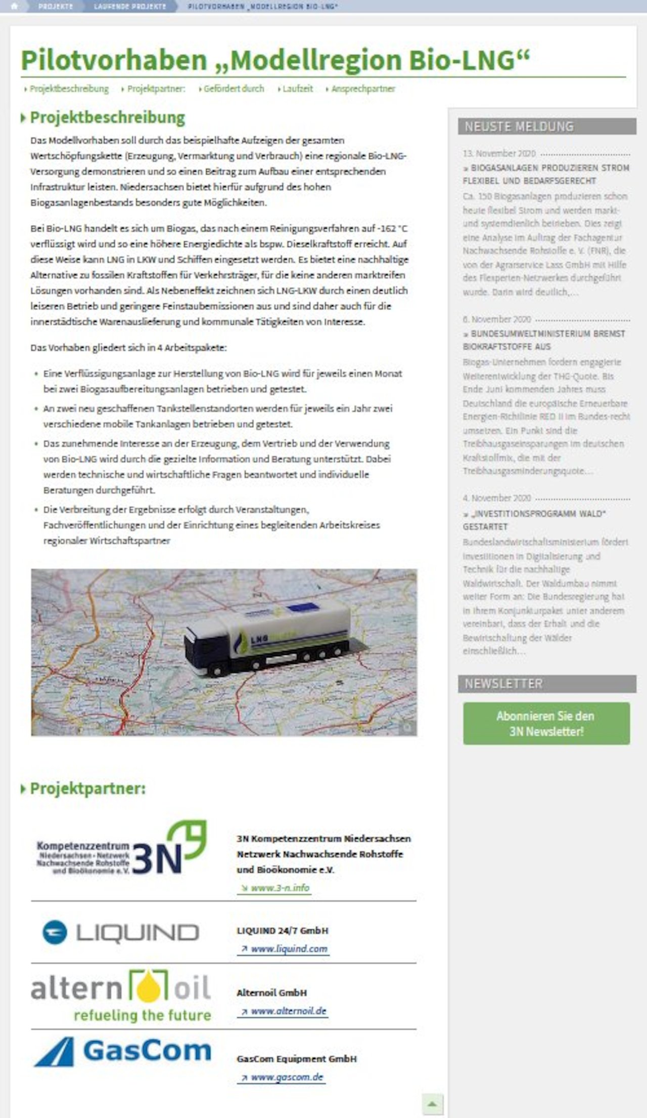 Progetto pilota "Modellregion Bio-LNG