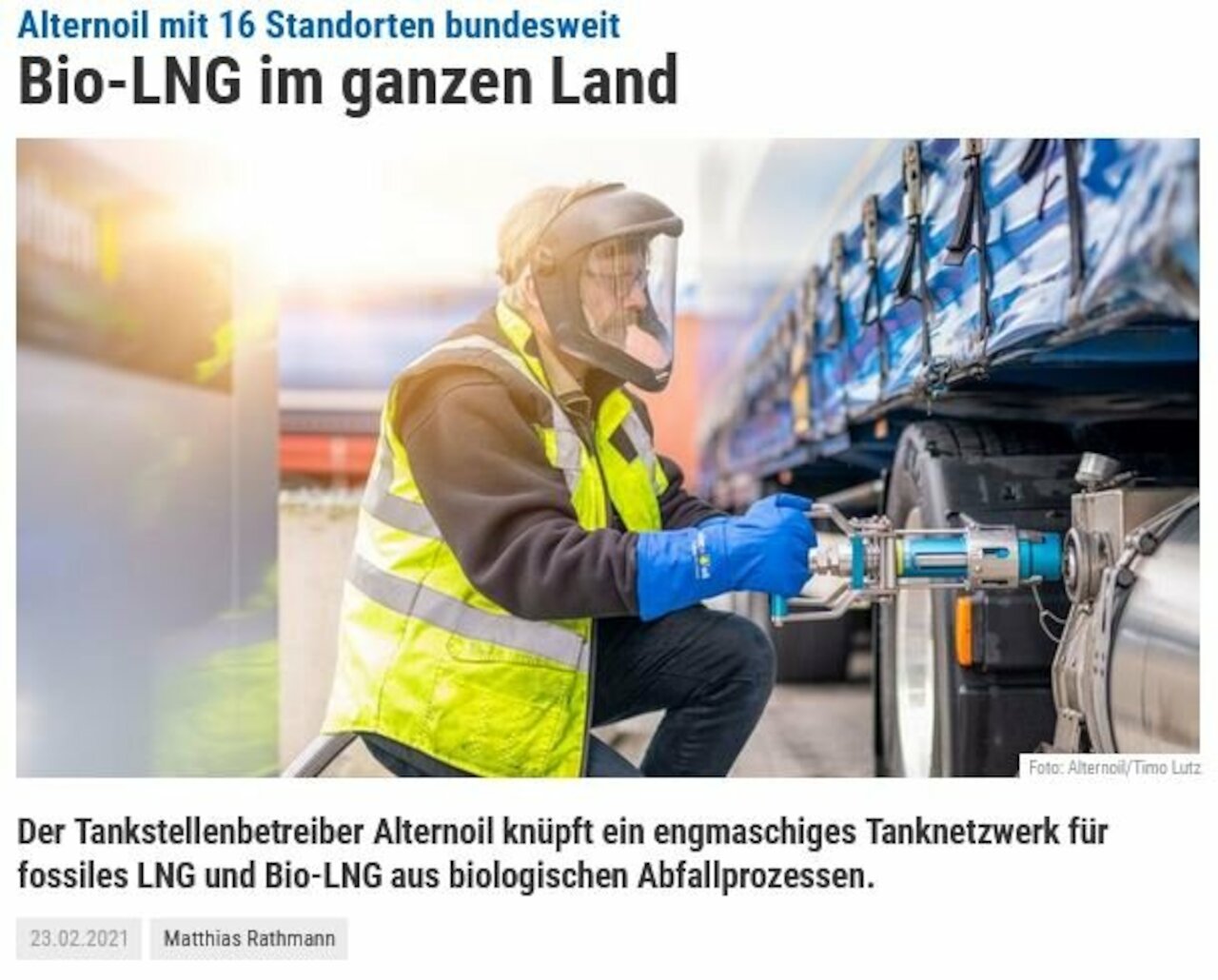 Bio-LNG throughout the country